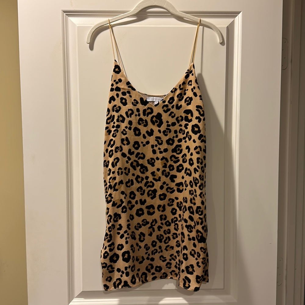 cheetah print slip dress